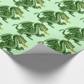 Draken Green Cadeaupapier (Hoek)