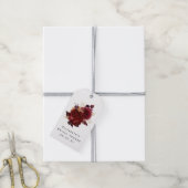 Draken Grimoire Bloemrijke Fantasie Cadeaulabel (Met Touw)