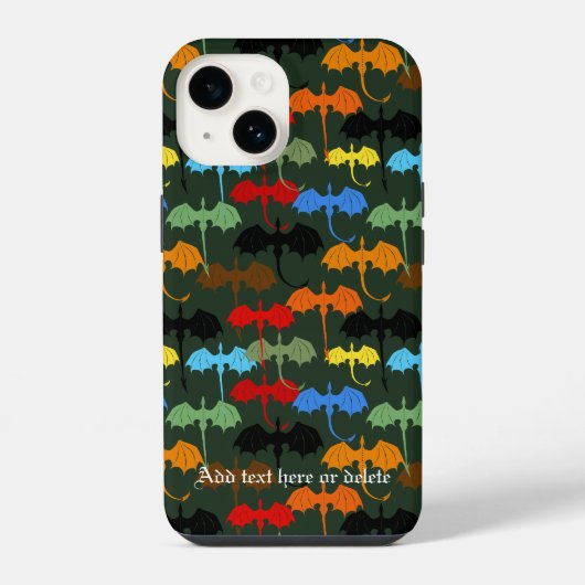 Draken Groen Vliegende Fantasie iPhone Hoesje (Achterkant)