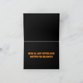 Draken-Heksen-Creeps en ghouls Halloween Kaart (Binnen)