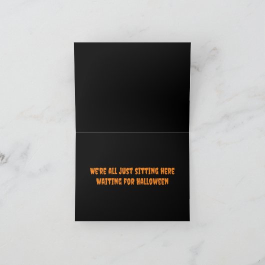 Draken-Heksen-Creeps en ghouls Halloween Kaart (Binnen)