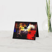 Draken-Heksen-Creeps en ghouls Halloween Kaart (Voorkant)