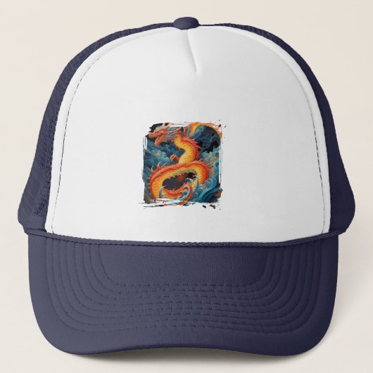 draken Hoed Trucker Pet (Voorkant)