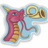 Draken Hoornspeler Sticker (Voorkant)