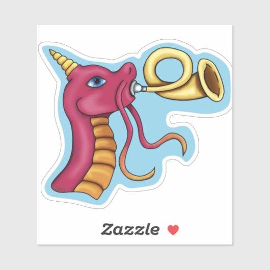 Draken Hoornspeler Sticker (Vel)