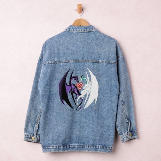 Draken houden van hart blauw denim jacket (Hangar)