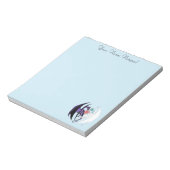 Draken houden van hart blauw notitieblok (Linkerzijde)