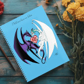 Draken houden van hart blauw planner