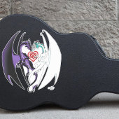 Draken houden van hart blauw sticker