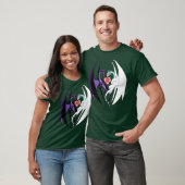 Draken houden van hart blauw t-shirt (Unisex)