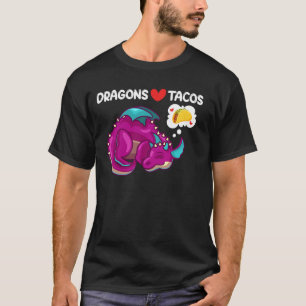 Draken houden van Tacos Schattige Dragon Lover Mex T-shirt