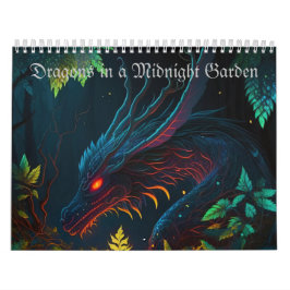 Draken in een Midnight Garden Kalender