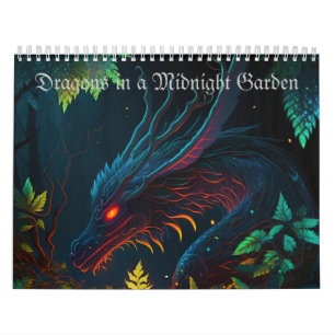 Draken in een Midnight Garden Kalender