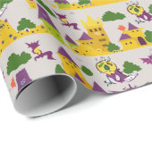 Draken in een sprookjesland cadeaupapier (Rol Hoek)