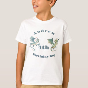 Draken Jongens 3e 4e 5e Verjaardagsfeest Uitnodigi T-shirt