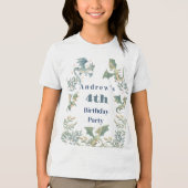 Draken Jongens 3e 4e 5e Verjaardagsfeestje Tri-Blend Shirt (Voorkant)