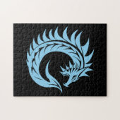 Draken Letter C, Draken Alfabet, Monogram Legpuzzel (Horizontaal)