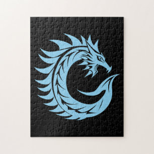 Draken Letter C, Draken Alfabet, Monogram Legpuzzel