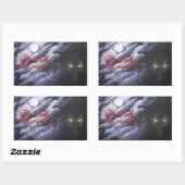 Draken Maan Boek Label Sticker (Vel)