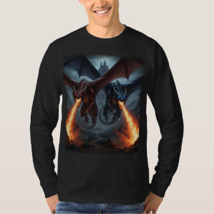 Draken naderen T-shirt met lange mouwen Halloween