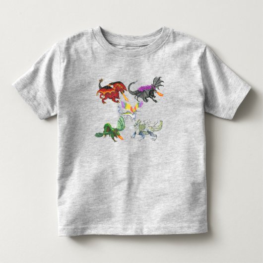 draken op een T-shirt (Voorkant)