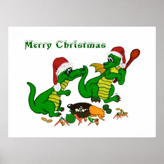Draken - Prettig kerstfeest ! - vandaag ga ik koke Poster (Voorkant)