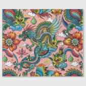 Draken Rainbow Aangepast patroon Cadeaupapier (Vlak)