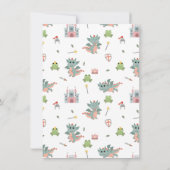 Draken Ridders Sprookje Middeleeuws Kasteel Bedankkaart (Achterkant)