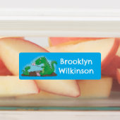 Draken roosteren marshmallows cartoon gepersonalis labels (Aangebracht)