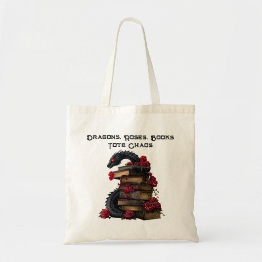 Draken Rozen Boeken Canvas tas (Voorkant)