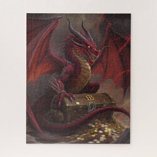 Draken Schat Raadsel Legpuzzel (Verticaal)