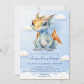 Draken Sprookje Dragon Baby shower Kaart (Voorkant)