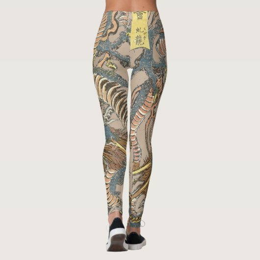  draken Tattoo van Keisai Eisen Leggings (Achterkant)