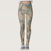  draken Tattoo van Keisai Eisen Leggings (Voorkant)
