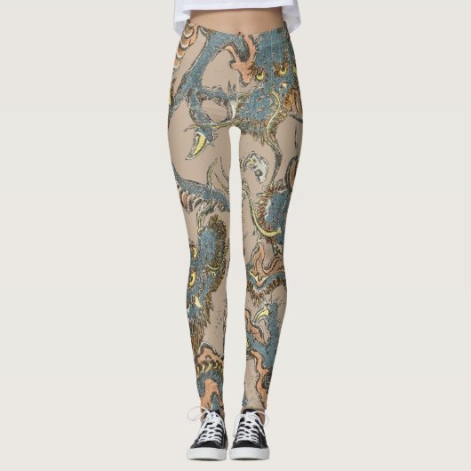  draken Tattoo van Keisai Eisen Leggings (Voorkant)
