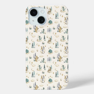 Draken - Teal en Gouden Draak iPhone Hoesje