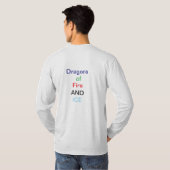 Draken van vuur en ijs t-shirt (Achterkant volledig)