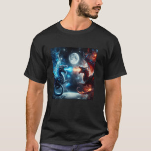 Draken vechten tegen goed tegen kwaad t-shirt