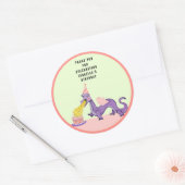 Draken Verjaardag Klassieke Ronde Sticker (Envelop)