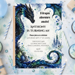 Draken Verjaardagsfeest Uitnodiging