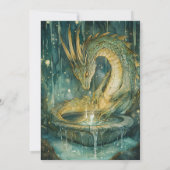 Draken Verjaardagsfeestje Kaart (Achterkant)