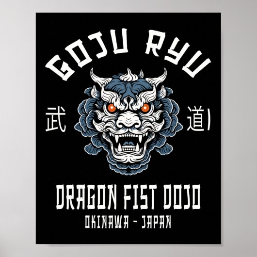 Draken Vuist Dojo Goju Ryu Karate  Poster (Voorkant)