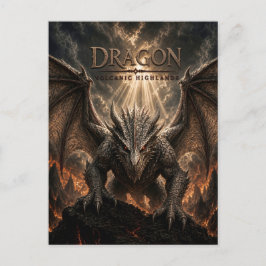 Draken Vulkanische Hooglanden Donkere Bioscoop Briefkaart