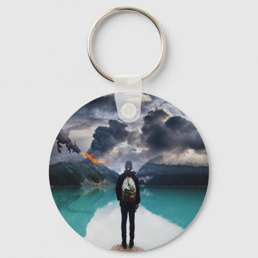 Drakenaanval Sleutelhanger (Voorkant)