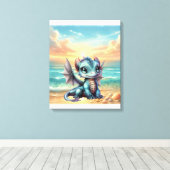 Drakenbaby Canvas Afdruk (Insitu (Houten vloer))