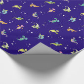 Drakenbaby's bij nacht cadeaupapier (Hoek)