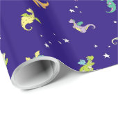 Drakenbaby's bij nacht cadeaupapier (Rol Hoek)