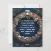 Drakenbakkerij met Kerstmagie Feestdagenkaart (Achterkant)