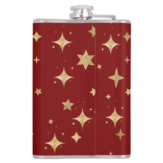 Drakenbloed rood en goud heupfles (Achterkant)