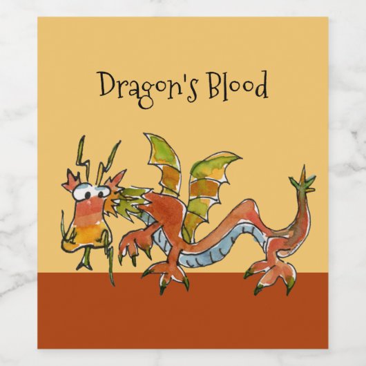 Drakenbloed Wijn Etiket (Enkel label)